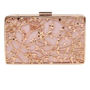 La Regale Adeline Floral vine and crystal clutch